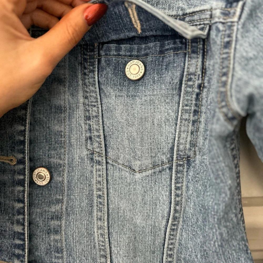 GAP Kids Light Blue Jean Jacket Size Large Girls